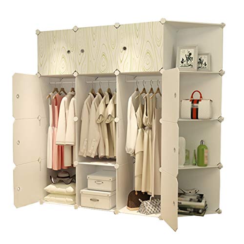 Locker Armadio 3-Hanging Archivi Rimovibili di Plastica 12 Porte A 4 Gitter Angolo Scaffali Abbigliamento Home Camera 147X47X147CM MUMUJIN