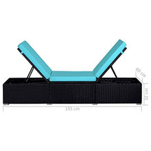 Festnight Set Divani da Giardino in Polyrattan, Set di Mobili da Giardino, Set Divano Esterno con Cuscini 9 pz Blu