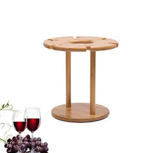 TOPBATHY Porta bicchiere di vino di lusso, portabottiglie di vino in legno massello a testa in giù Portabottiglie a calice appeso con 6 portabottiglie 1 portabottiglie per vino