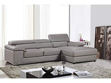 Habitat et Jardin Divano ad Angolo in Pelle ricostituita/PVC London - 4 posti - Grigio - Angolo Destro