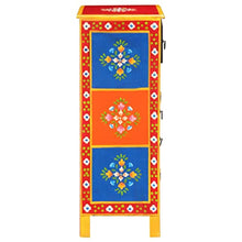 vidaXL Credenza Dipinta a Mano 60x30x75 cm in Legno Massello di Mango