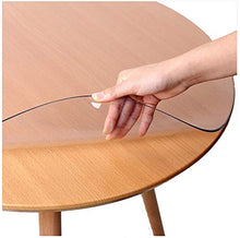LBBGM Tovaglia Antimacchia, Rotonda Protettiva for Tavolo Plastificata Trasparente Pellicola Protettiva for Tavolo Copertura Protettiva Trasparente(1mm95cm/37.4in)