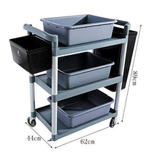 MEI XU Carrelli di Stoccaggio Carrello portautensili - Hotel di Raccolta di plastica per Auto Servizio di Raccolta Auto Carrello Porta-Oggetti Carrello Mobile a Tre Strati Carrelli di Utilità