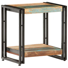 Tidyard Tavolino da caffè Vintage Industriale in Legno Massello Recupero 40x30x40 cm,Tavolino da Salotto Industriale in Legno,Tavolino per Divano in Legno,Tavolino Laterale Vintage Industriale