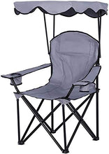 Tavolo da Picnic all'aperto Sedia da Campeggio in Metallo Pieghevole di Oxford Sport con tettoia da Sole e Porta Tazza Laterale Inclusa BBQ Party Table (Color : Grey)