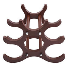 Longzhou Portabottiglie Vino Rosso in Legno Porta Vino Rosso mensola Supporto 6 Bottiglie