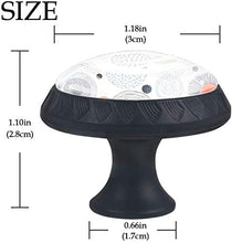 Modello dei cerchi di scarabocchio rotondo variopinto Pomelli per Porta Set di 4 Pomelli per Mobili Manopole per Cassetti Cucina Armadio Vetro
