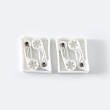 Ainstsk - 4 mollette per tovaglia, con molla, in plastica, per casa, giardino, feste, picnic, matrimonio, cucina, 6 x 5,3 cm, colore: bianco, 4 pezzi