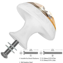 cavallo bianco 4 PCS Pomelli per Porta, Pomolo per Mobile, Pomelli per Mobili con Viti, Maniglia per Armadietto, Pomelli per Porta, Pomelli per Cassetti per Porta, Armadio, Cassetto e Credenza