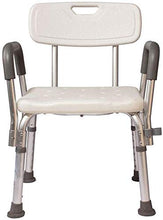 CLJ-LJ - Sgabello da bagno per doccia, sedia da bagno, in alluminio, leggero, con schienale per disabili, cuscinetto bianco, 200 kg, antiscivolo