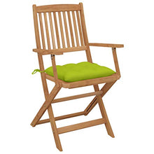 vidaXL Sedie da Giardino Pieghevoli 6 pz con Cuscini Massello Acacia