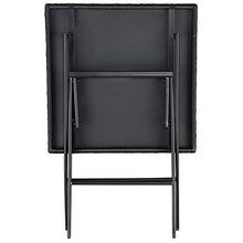 CASARIA Tavolino Pieghevole in Poly Rattan da Balcone Richiudibile 63x63x73 cm Tavolo da Giardino Nero