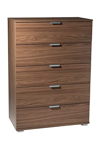 MeMi Me612NOC Cassettiera, Legno, Noce, 38x75x105 cm