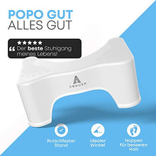 Abrush Sgabello per WC (bianco) per il bagno, per un intestino sano e una sedia solubile – aiuta a prevenire intasamenti, emorroidi e gonfiori, per adulti e bambini – sgabello per WC