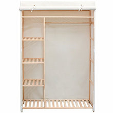 Weilandeal - Armadio in tessuto e legno di pino 110 x 40 x 170 cm, dimensioni: 110 x 40 x 170 cm (larghezza x profondità x altezza).