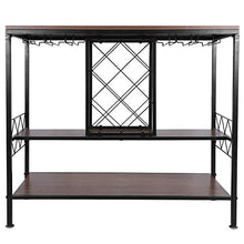 Cikonielf - Cantinetta per vino con 3 ripiani, scaffale per bottiglia, portabottiglie, porta bottiglia, 39,7 x 105 x 88,5 cm