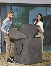ATLANTIS Outdoor Copertura Protettiva e Borsa Sacca di Protezione per Cuscini per Sedie/Panche da Giardino | Grigio | 75 x 75 x 90 cm | Certificato TÜV Rheinland | Resistente alle Intemperie