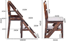 Mirui Sgabello Legno Folding Passo Sgabello Sgabello Scala Domestica scaletta Pieghevole Solida Doppia di Legno Uso Multifunzione Risparmiare Spazio, Peso 100kg Bearing (Size : 72x140x87cm)