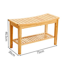 Doccia Panca Sgabello con Shelf - Impermeabile di bambù Spa Bagno Decor Bagno Organizzatore - Legno Panchina for Interni o Esterni USA