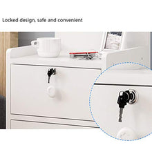Comodino Studio Addensare con la Serratura Assemblea Doppio pompaggio Corridoio Locker Bagno Solido della Famiglia di Legno Camera da Letto Soggiorno Multifunzione 32.5X26X40cm FANJIANI