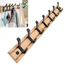 STZLY Appendiabiti Moda Legno Libero di punzonatura Hook Coat Rack Gancio del Gancio for la Camera da Letto Soggiorno o Guardaroba, Risparmiare Spazio Dimensioni: 7 Ganci