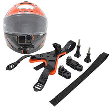 BESPORTBLE Supporto per Casco per Casco per Motociclo Fissaggio della Cinghia per Casco Supporto per Casco per Accessori per Videocamera Gopro Hero (Arancione)