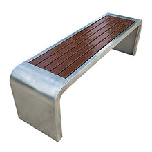 Panchina da esterno in acciaio inox, panchina da parco, Panchina del parco all'aperto in legno di plastica anticorrosiva, Panchine all'aperto sulla terrazza del cortile, Adatto per prato, veranda