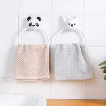 Guiping - Portasciugamani da parete per bagno, bagno, WC, bambino, con motivo animale, per casa, cucina, con anello (colore: cucciolo)