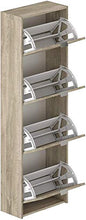 MYYINGELE Scarpiera/Armadio/Organizer a   4 Ante 25 x 52 x 163 cm   Effetto Rovere Marrone Chiaro