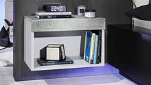 elb Due Comodini Design sospesi o a Terra. Frontali in 12 Colori a Scelta. Anche con con luci a LED. Modello Giga (ossido di Cemento)