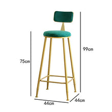 XIN CHANG LWH Sgabelli da Bar, Sedia da caffè con Schienale Sedia da tè con poggiapiedi con poggiapiedi Confortevole Cuscino Anti-Slip Pad Pad Pad Adatto for Ristoranti Cucina Soggiorno