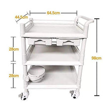 Xiao Jian- Utility Spesa Medica, Carrello Heavy-Duty con 2 cassetti, di Grande capacità Spesa for ospedali, cliniche Private, Infermiere Carrelli di Servizio