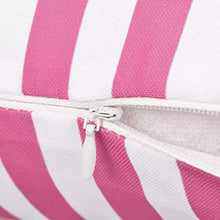 UnfadeMemory Cuscini da Esterno, Cuscini per Divani Decorativo Stampa a Righe, con Imbottitura, con Chiusura Lampo (Rosa, 2 pz 45x45 cm)