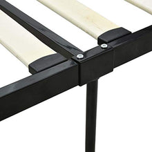SKM Letto a Baldacchino Nero in Metallo 140x200 cm (25kg)