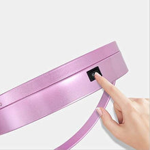 AJH Specchio ingranditore Specchio per Trucco luci, Specchio per Trucco Illuminato ingrandimento 3X, Specchio cosmetico con luci, Doppia Rotazione 360 Lucida finitu