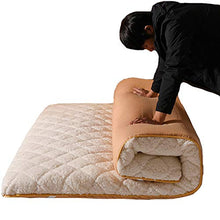 QXTT Materasso Futon, Materasso Letto Futon Matrimoniale E Singolo Pieghevole E Arrotolabile Materassi da Terra Alto 10cm Futon Trapuntato Salvaspazio per Campeggio Balconi Picnic,White-180 * 200cm