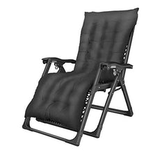 SHUAIIJUAN Sedia per il tempo libero domestico Sdraio da spiaggia Poltrone da giardino Outdoor Patio pieghevole reclinabile s con cuscino nero for Outdoor, campeggio, spiaggia, Deck Max.200kg