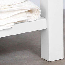 Randalsa - Mobile da bagno, larghezza 100 cm, stile classico a pavimento Kansas | Bianco opaco | Maniglia argento anticato | 101 x 89 x 46 cm Mobile + lavabo in ceramica | 2 cassetti