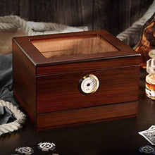 Zhengowen Scatola Porta Sigari Scatola di immagazzinaggio in Due Parti di Humidor Cedar Sigaro in Legno di Cedro con Accessori per sigari igrometro Scatola Porta Sigari per Casa