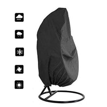 Fablcrew - Fodera per poltrona sospesa per sedia sospesa, rivestimento protettivo per uova e sedie, impermeabile, 210D, tessuto Oxford 190 x 115 cm, colore: Nero