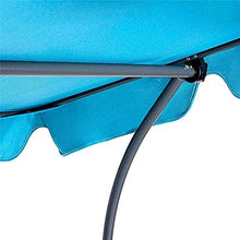 L&B-MR - Sedia reclinabile per giardino, con tettoia e cuscino, 202 x 119 x 160 cm