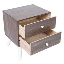 Comodino da notte per camera da letto, comodino divano con 2 cassetti, stile nordico, per casa, soggiorno, 43 x 35 x 50 cm