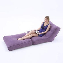 LuoMei Lettino Pieghevole Grande per Adulti Cuscino per Sedia da Pavimento Gigante Extra Grande Soggiorno Gioco Giardino Esterno Beanbag Sedia Reclinabile Invia Pennello AppiccicosoViola