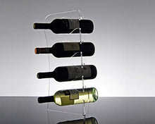 Slato Portabottiglie Porta Bottiglie da Vino da banco Design Moderno in plexiglass Trasparente Topazio per 4 Bottiglie