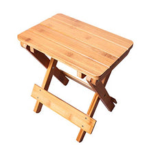 Caiqinlen Regalo Romantico Sgabello Pieghevole, Pannello Liscio, Fissaggio in Ferro Inossidabile Resistente all'Usura Sgabello Pieghevole in bambù Facile da Pulire, per Camera d