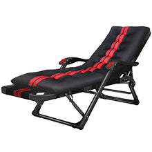 SHUAIIJUAN Sedia per il tempo libero domestico Sdraio da spiaggia reclinabile sedie pieghevoli Black Garden Sedia da giardino Patio Sdraio for la piscina lato Yard Beach Patio Giardino Camping Max.200