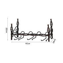 LHQ-HQ Attaccatura del Supporto di Vetro Vino, Vino Europea Capovolto Wine Rack Shelf Bar Wall Hanging Holder Calice Rame dell'Annata Ferro battuto 41 * 19 * 22cm