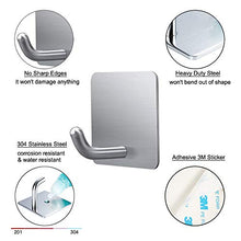 Adesivo Ganci Portasciugamani, Acciaio Inox Cappotto Gancio impermeabile Appendiabiti ganci a Parete Porta Accappatoio Asciugamano per Cucina Bagno Senza Forare drei Metern autoadesivo