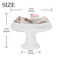 Londoner Symbole (2) 4 PCS Pomelli per Porta, Pomolo per Mobile, Pomelli per Mobili con Viti, Maniglia per Armadietto, Pomelli per Porta, Pomelli per Cassetti per Porta, Armadio, Cassetto e Credenza
