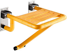 Sgabello pieghevole da bagno, sgabello che cambia scarpa a parete, robusta base in acciaio inox, pieghevole e luminosa, superficie del sedile è lunga 39 cm di lunghezza e 45 cm di larghezza, bianca e